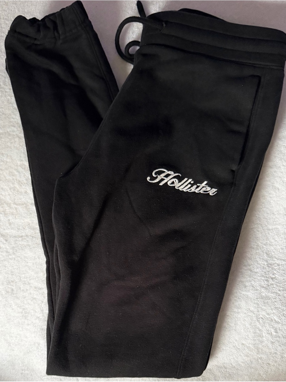 EUC Men Hollister Black Jogger Sweatpants Size Small